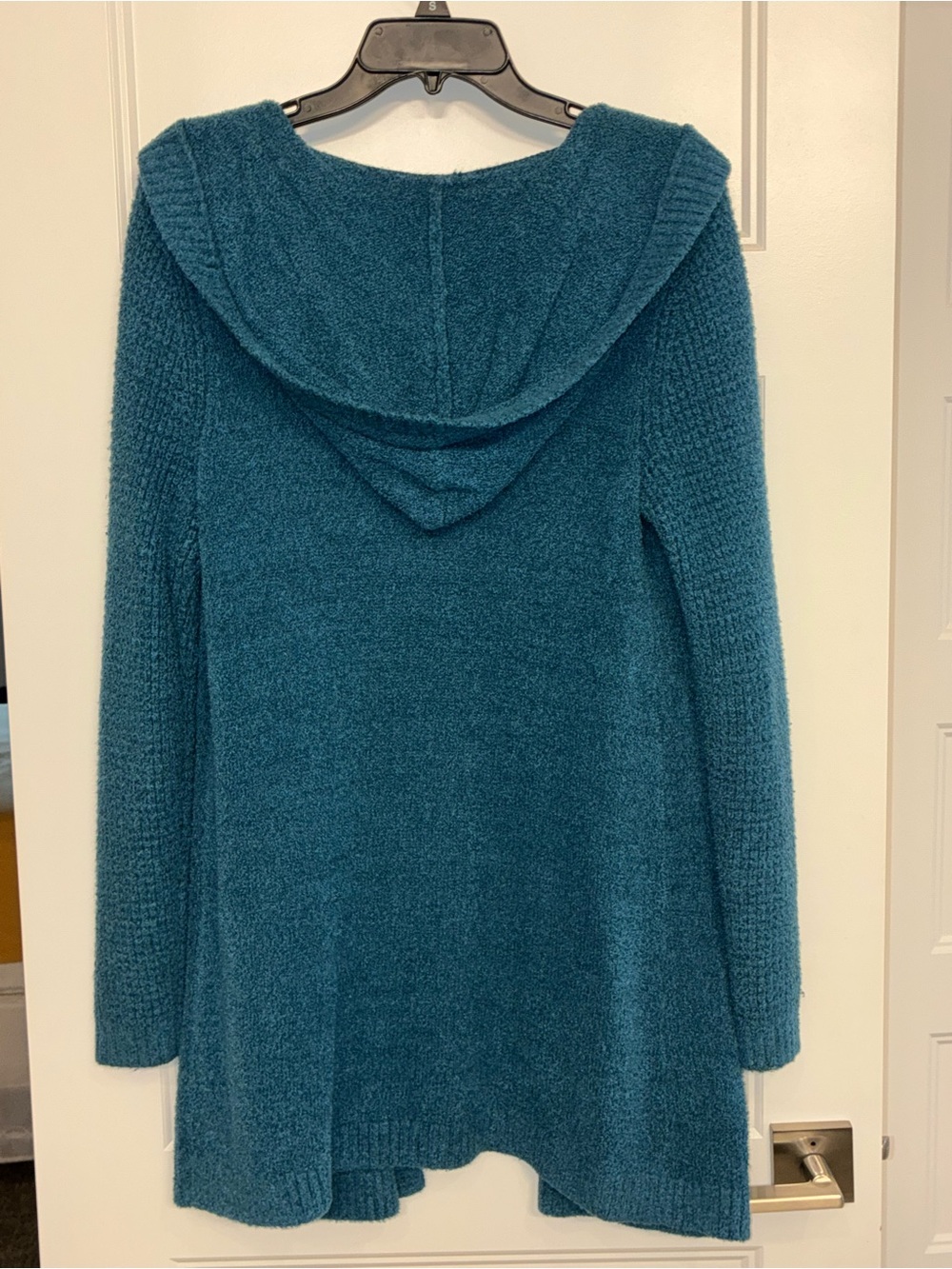 Lands' End Teal Hooded Women's Cardigan Sweater Size S